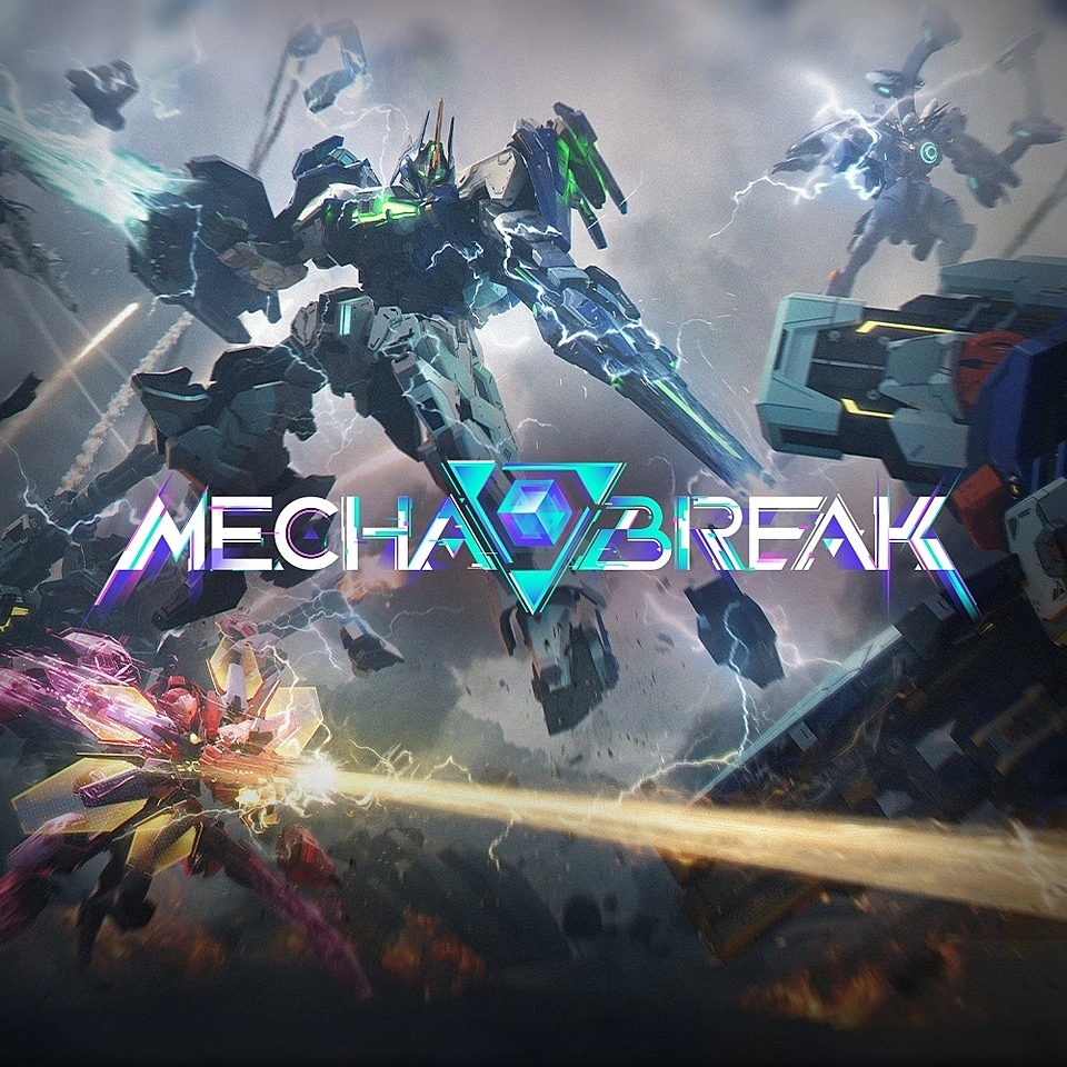 Ilustrasi pertarungan antar mecha dalam game Mecha BREAK.