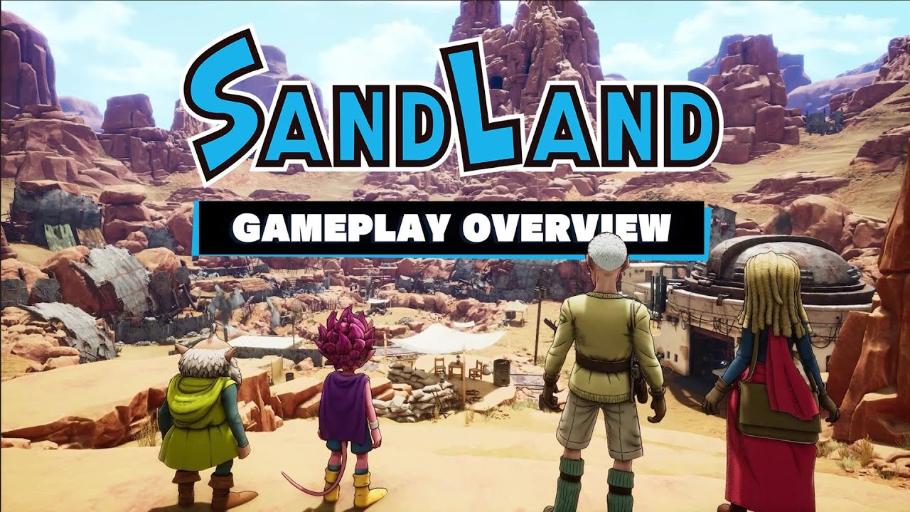 Karakter utama Sand Land menghadap ke arah pemukiman gurun
