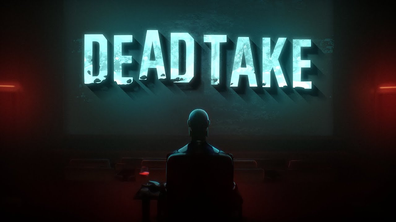 Cuplikan gameplay Dead Take dengan suasana syuting film horor gelap